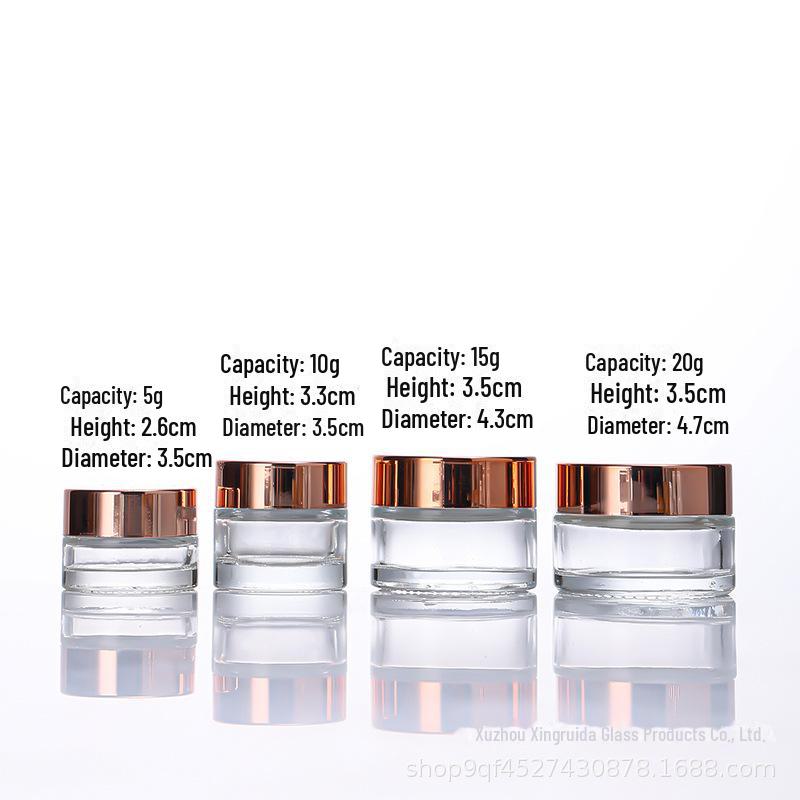 Прозрачный матовый стеклянный флакон для крема для лица, крема для глаз и тонального крема