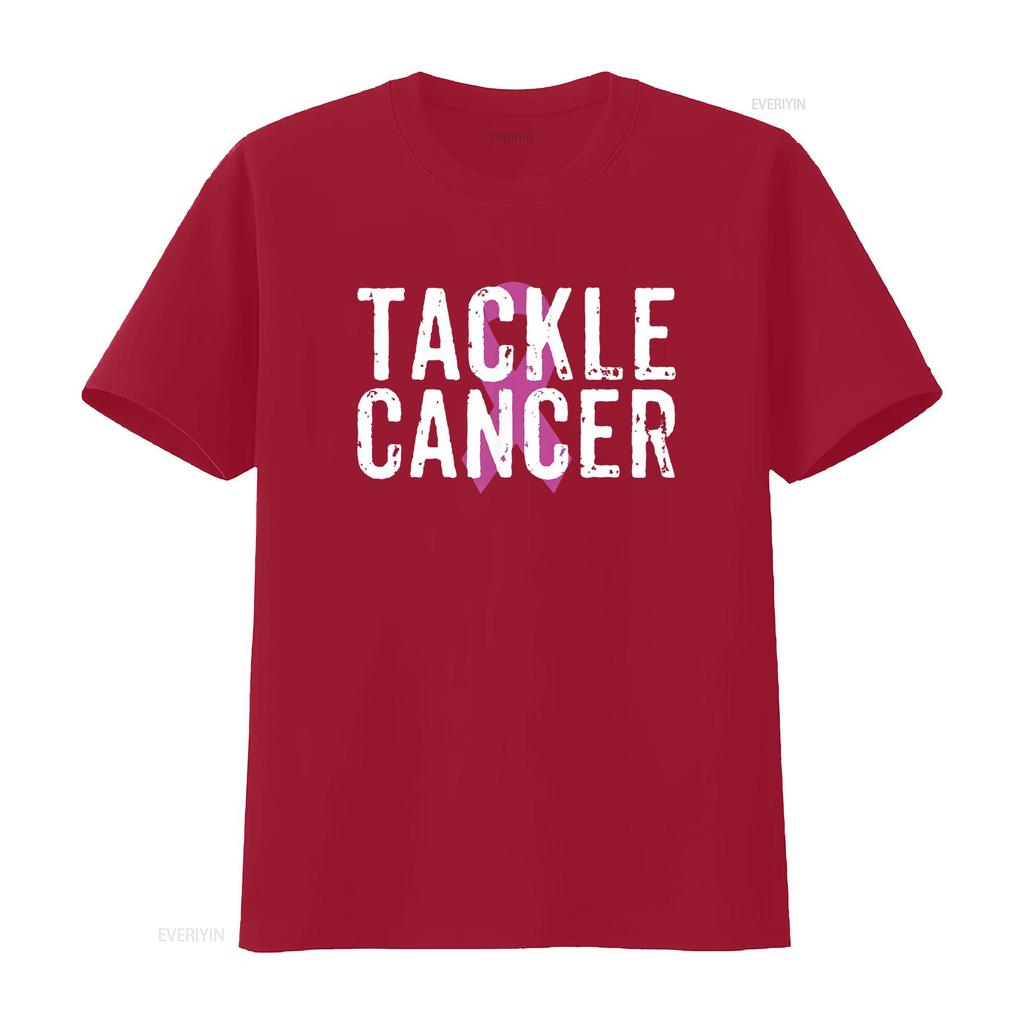 Breast Cancer T Shirt For Women Tackle Awareness Black 2X Large vintage Washed streetwear Stylish homme Slightly Breathable