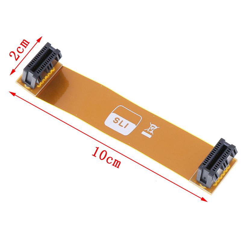 1 шт. Гибкий 80 мм SLI мост кабель PCI-E разъем для видеокарты
