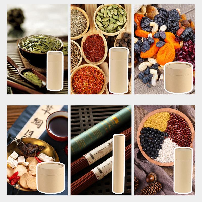 1 шт. Туба для упаковки флакона эфирного масла, коробка, крафт-картонные тубы, круглые крафт-бумажные контейнеры для карандашей, чайница, кофе