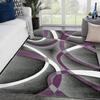 Red Modern Geometric Soft Area Rug,Machine Washable Indoor Floor Mat Non Slip Carpets for Living Room Home Decoration