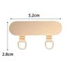 Double Ear Stainless Steel Metal Gasket Mobile Phone Strap Thin Back Connector with Hanging Chain Fixed Mobile Phone Splint
