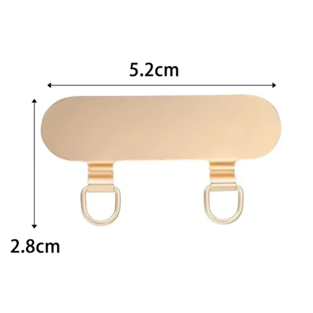 Double Ear Stainless Steel Metal Gasket Mobile Phone Strap Thin Back Connector with Hanging Chain Fixed Mobile Phone Splint