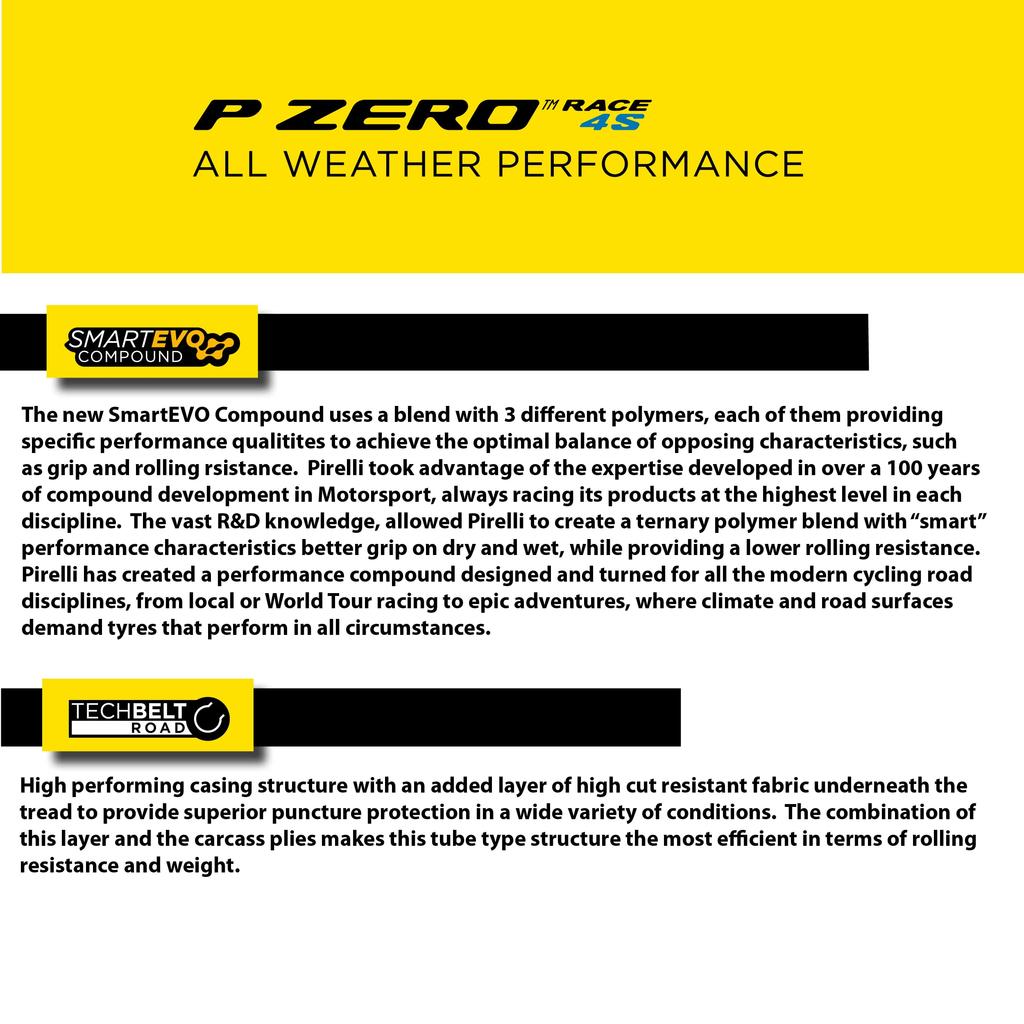 Pirelli P ZERO RACE TLR 4s SPEEDCORE 700x28c 4203500 Compatible Rim C15-25