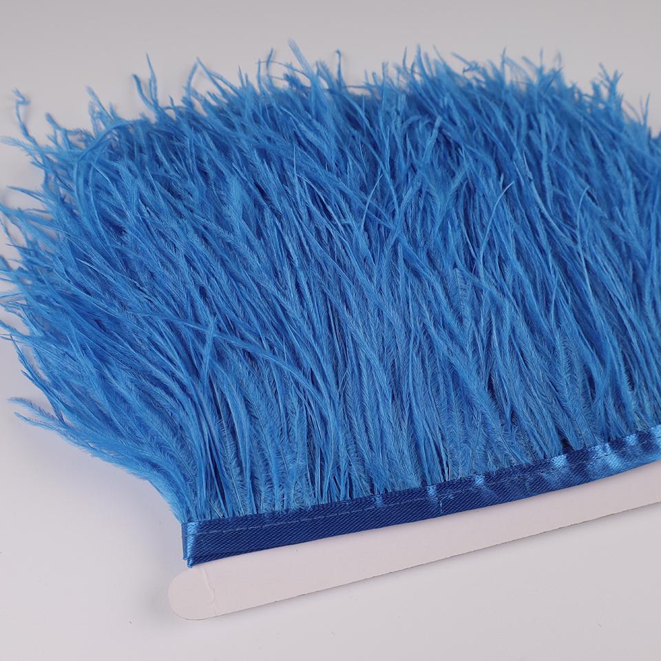 Отделка из перьев страуса 13-18 см, перья на кромке ленты, для DIY, свадебного шитья, украшения платья, поделок, аксессуаров