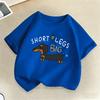 Short Legs Dog Graphic Print Children TShirt Summer Fashion Casual Boys Girls Colorful Kids ONeck Short Sleeve Tops TShirts