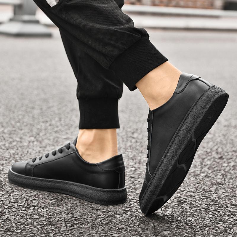 Genuine Leather Lace-Up School Footwear Fashion Men Casual Shoes All-match Business Walking Shoes Men Classic Skate Shoes Men