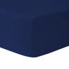 Fitted Sheet 160 X 200 Cm - Navy Blue 100% Cotton 57 Threads / Cm - HOMEROKK