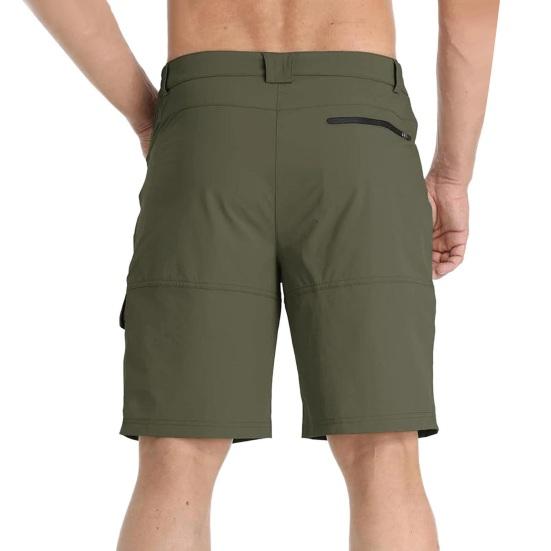 Мужские шорты-карго на пуговице и молнии, много карманов, для активного отдыха и путешествий, однотонные, с широкими штанинами, летние повседневные короткие брюки