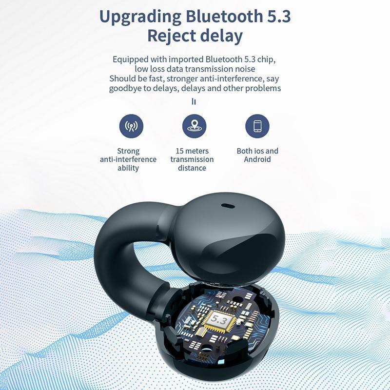 Одинарный зажим для ушей с открытым ухом, Bluetooth, беспроводные наушники, спортивные наушники, HiFi звуковая игровая гарнитура, наушники с зажимом для ушей, вкладыши для спорта, бега, йоги, бега трусцой