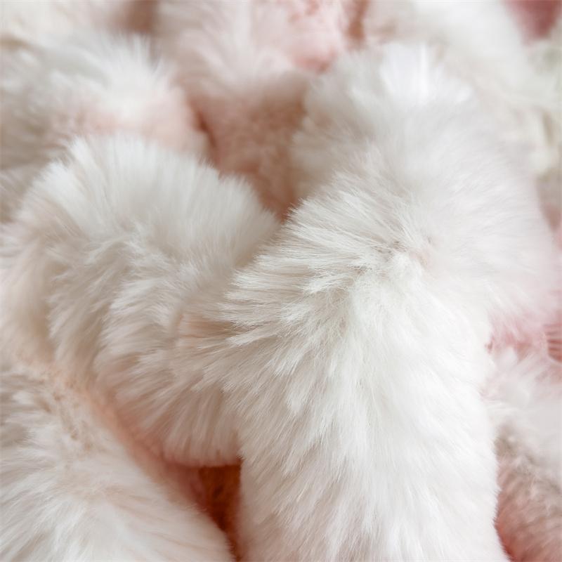 Роскошная плюшевая простыня на резинке из искусственного кролика с глубоким карманом, зимняя утолщенная теплая защита матраса, мягкий пушистый двойной чехол для матраса