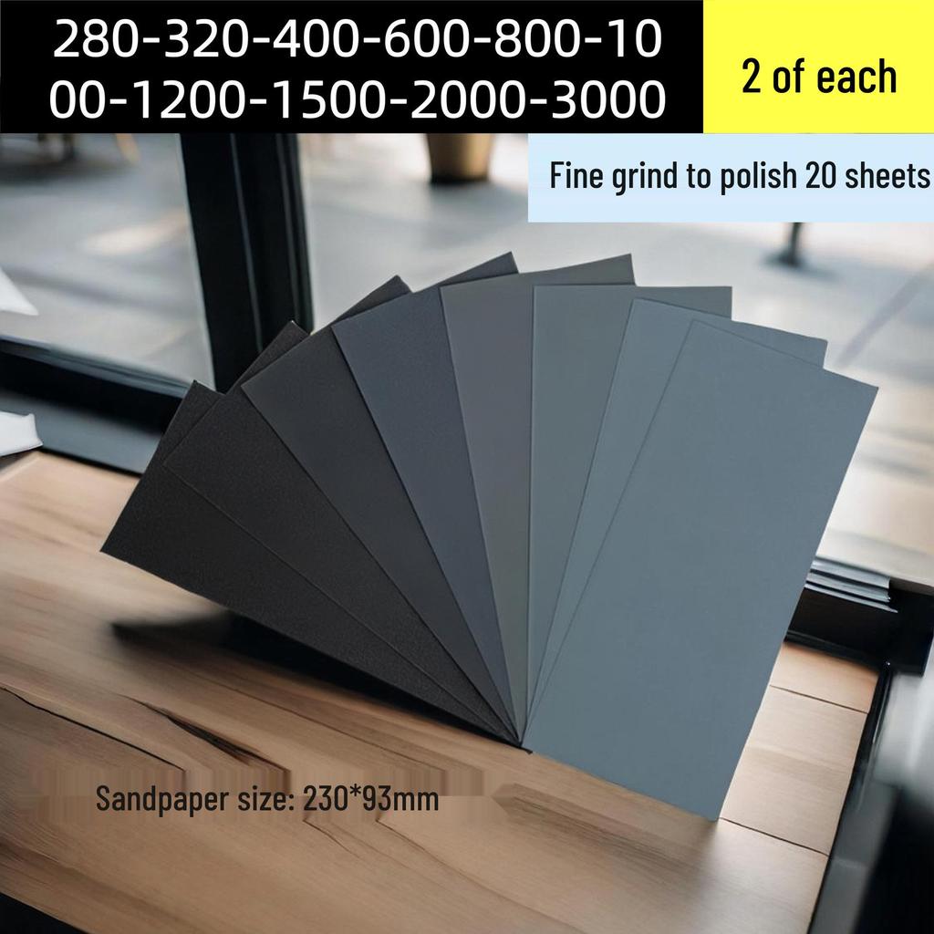 Набор листов для мокрой и сухой шлифовки для автомобильной краски, деревообработки и стен