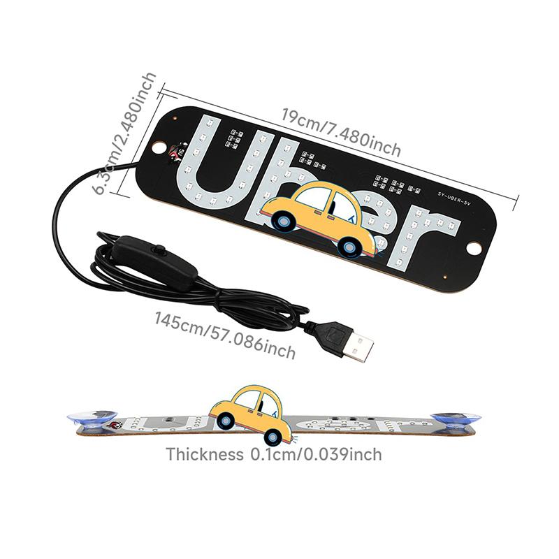 Светодиодный сигнальный фонарь для такси, сигнальная лампа для логотипа Lyft, светодиодные индикаторы панели кабины Usb, сигнальная лампа, автомобильная декоративная лампа
