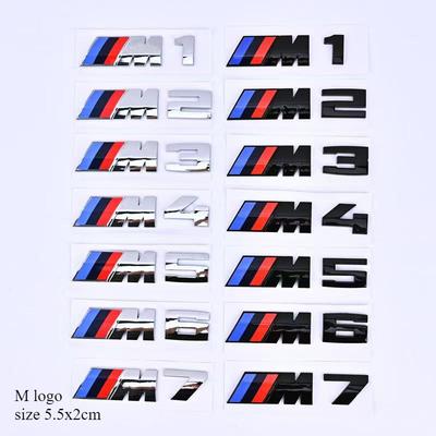 Подходит для BMW Group M стандартный M1 M2 M3 M4 M5 M6 M7 багажник хвост стандартный ABS наклейка логотип модифицированный серебристый/черный.