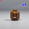 MOC Кубики Коричнево-коричневое выражение Лицо Черной Женщины Мужчины 4 см Фигурка Лицевые Аксессуары Собранные Строительные Блоки Игрушка Дети Пластиковая Кукла