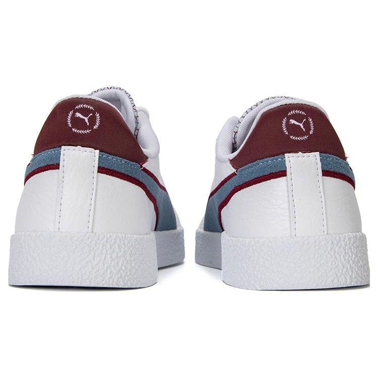 Puma Club Retro Prep Leather Comfortable Casual Low-Top Sneakers Unisex Sneakers White Blue Purple 389404-01