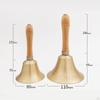 Латунный колокольчик для ужина с деревянной ручкой для мероприятий в отеле для взрослых