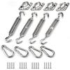 Stainless steel sun visor fixing kit, rectangular, sun visor fixing kit M5