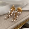 Винтажные легкие средневековые ретро-серьги с бахромой в нежном стиле, французские ретро-серьги с длинным жемчугом премиум-класса