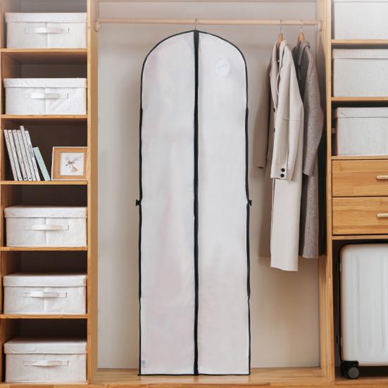 Подвесная сумка для свадебного платья Прочная моющаяся Дышащая с ручкой на молнии Пыленепроницаемый складной чехол для одежды