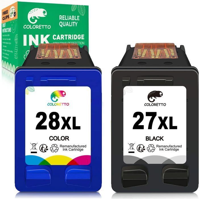 Cartouches d'encre - CHOUMICHA SAVEURS FRANCE AGRO - 27XL/28XL - Reconditionnées - Haut rendement - Compatibles HP