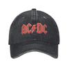 AC Heavy Metal Rock Music Band  Baseball Caps Casual Distressed Denim DC Sun Cap Outdoor Running Golf Unstructured Soft Hats Cap