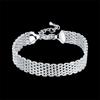 New 925 Sterling Silver Bracelets For Women Exquisite Fashion Weaving Chain Fashion Wedding Party Christmas Gifts Jewelry