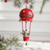 Рождественский кулон, железный воздушный шар, украшение с колокольчиком, фигурка Санта-Клауса, горячая