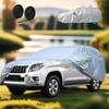 Thickened Car Cover for Auto UV and Yellow Sand Includes Elastic Windproof Rope and Compatible with Lightweight and Sedan Body, Fleece-Lined,