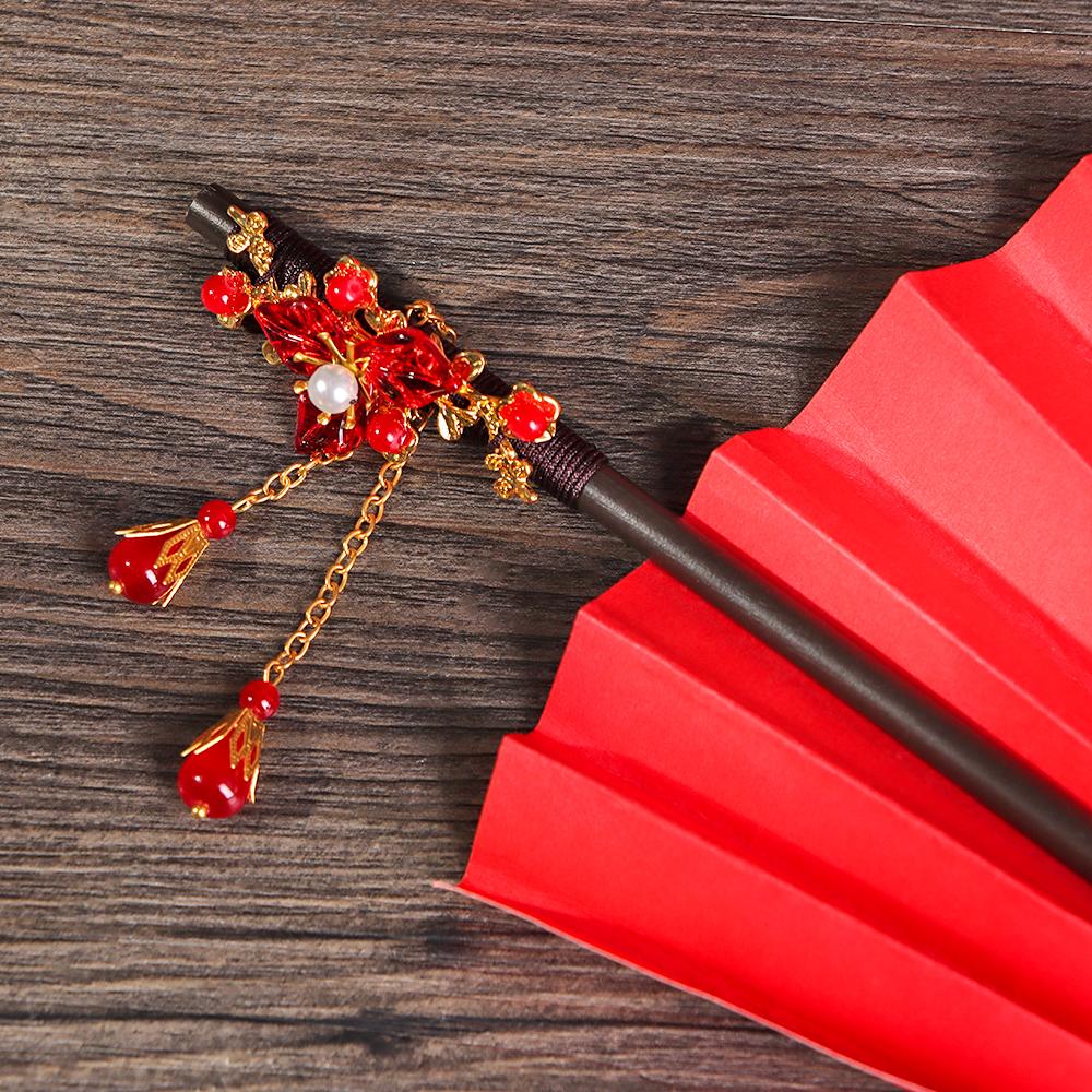 Эбеновые кисточки Ретро стиль Ручная работа Аксессуары для волос Палочки для волос Инструменты для укладки волос Заколка