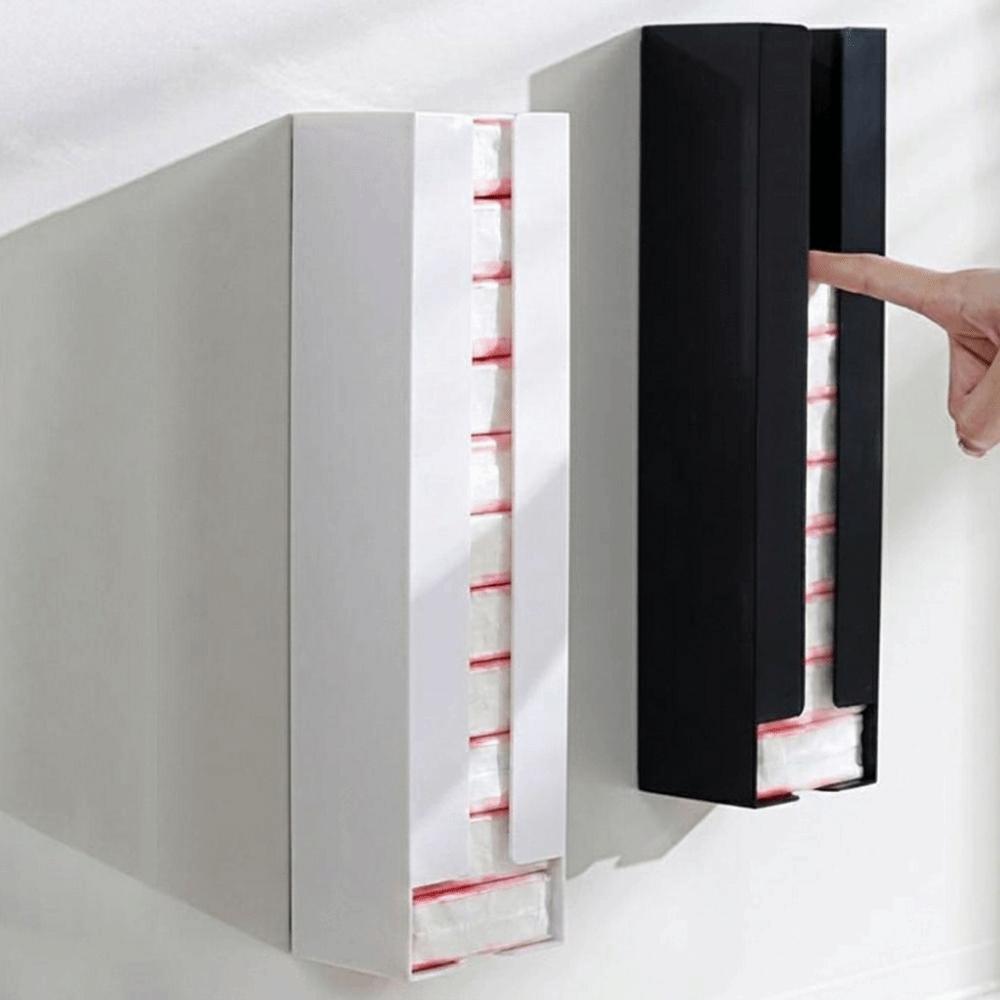 Wall Mounted Pocket Tissue Dispenser Plastic Mini Napkin Storage Box Kitchen