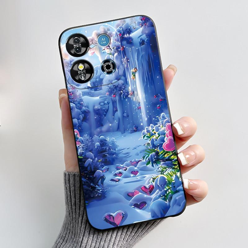 Чехол для Oukitel C57S/C57 Pro/C57 Plus/C57 Ultra/BLU J12, эстетичный, милый, с рисунком кота, черный, из мягкого силикона, противоударный