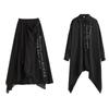 Xitao Черные лоскутные женские комплекты брюк Свободные модные нерегулярные шифоновые LYD1543