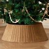 Rustic Christmas Tree Collar 28Inch Woven Wicker Tree Base Stand Cover For Artificial Holiday Decoration Ring Skirt Basket For Tree, Natural & Stable