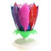 Romantic Happy Birthday Flower Double Lotus Musical Rotating Candle Cake Multicolored