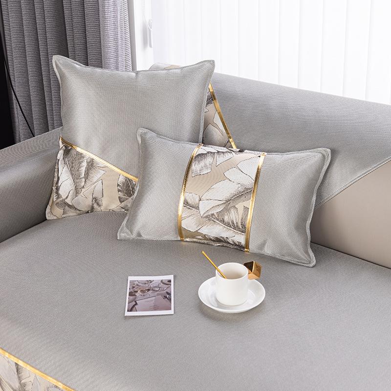 Высококачественный летний летний коврик для дивана, нескользящая подушка, кожаный диван из массива дерева, полностью покрытый тканью