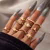 Парные кольца для женщин Anillos Mujer Gold Ring Set Bagues Anillo Bohemian Jewellery Slytherin Accessories Couple Gift Sygnety