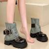 Fashion Thin Trouser Tube Boots Small Short Boots Children's Summer New Versatile Thick-soled Cowboy Martin Boots
