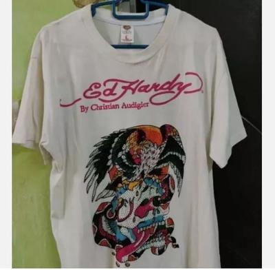 Ed Hardy от Christian Audigier Графическая хлопковая футболка унисекс Размер S-5Xl (Перепечатка)