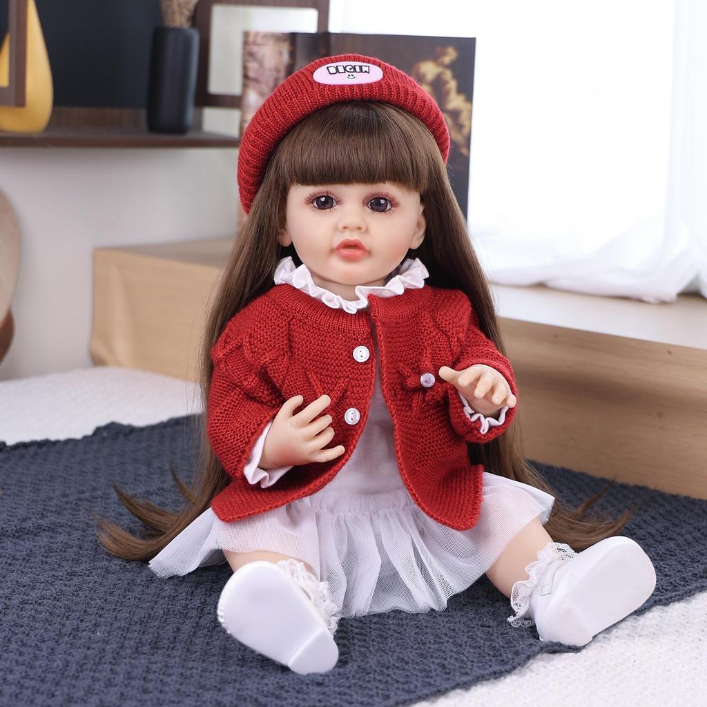 KEIUMI 55 см Реборн кукла для младенцев, полное тело, силикон, винил, реалистичная девочка, компаньон для игр, кукла для купания новорожденного, Рождественский подарок