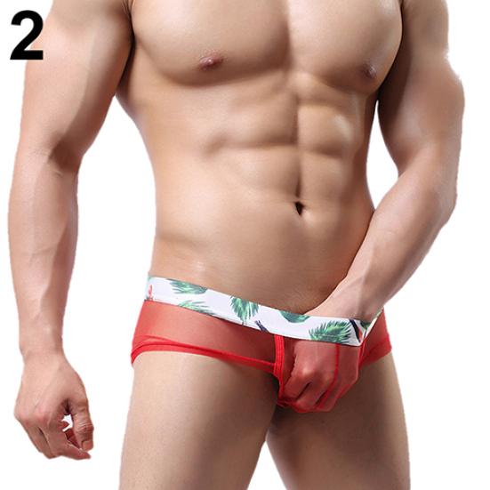 Мужские модные сексуальные прозрачные трусы U-образные выпуклые тонкие сетчатые трусы, нижнее белье