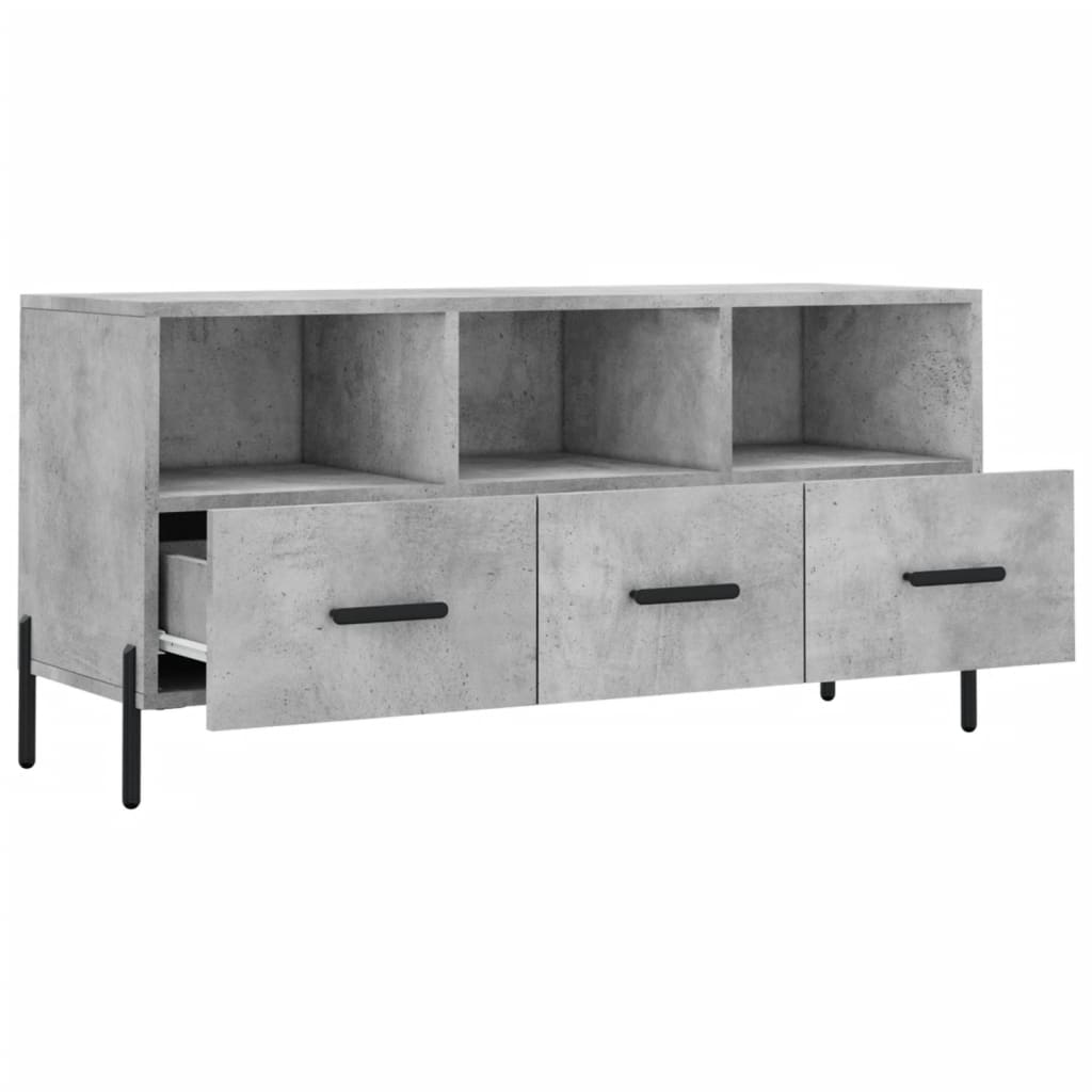 TV Stand Concrete Grey 102 x 36 x 50 cm Particleboard