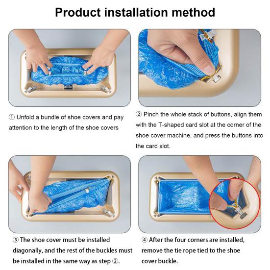 100 шт., бахилы, одноразовые защитные чехлы для обуви, Т-образные чехлы с пряжкой для домашнего офиса, фабрика