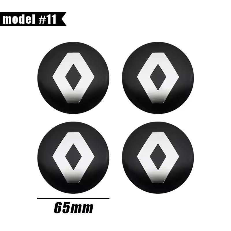 4Pcs 56mm 60mm 65mm Car Wheel Center Hub Cap Stickers For Renault Clio Megane Captur Master Logan Kangoo Trafic Sport S333