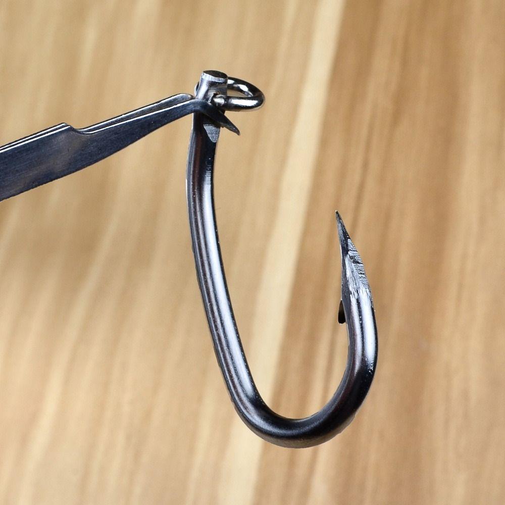 5Pcs Stainless Steel Circle Fishing Hooks Barbed Big Game Hook Tuna Fishhooks  Boat Sea Fishing