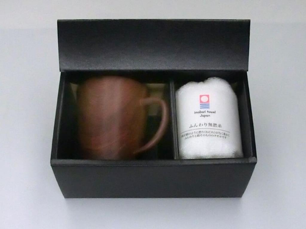 Wood Grain Stainless Steel Mug Imabari Towel Dishwasher Safe J-kitchens & Set, 360ml,