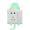 Cat Switch Wall Stickers Glow In The Dark Removable Art Home Room Diy Decor