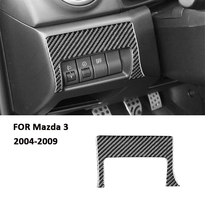 Для Mazda 3 2004-2009 Аксессуары Панель Декоративная Накладка Кнопок Переключателя Управления Передними Фарами Автомобиля Наклейка