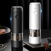 Stainless Steel Usb Rechargeable Electric Pepper Grinder, Led Warm Color Lights 6 Adjustable