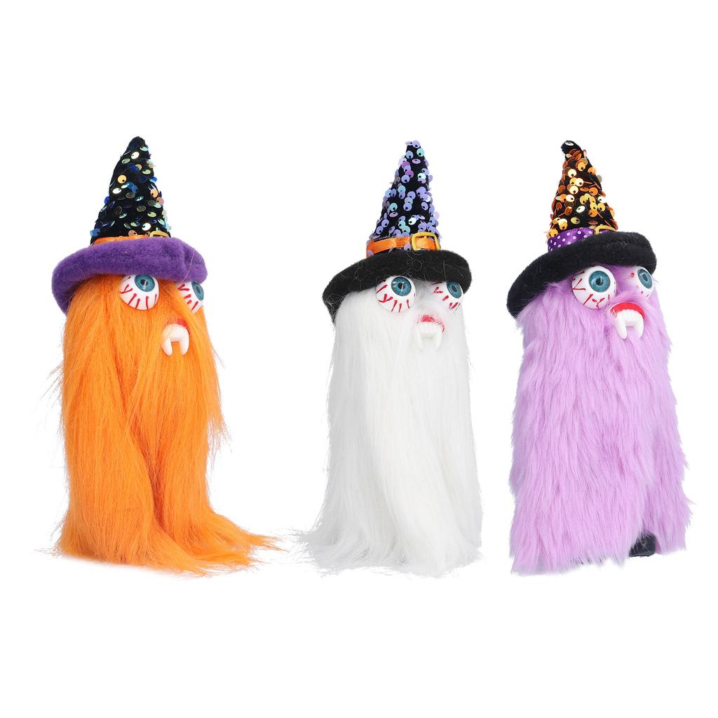 Куклы на Хэллоуин, украшение на Хэллоуин, плюшевый гном с ведьминой шляпой и зубом вампира для декора на Хэллоуин
